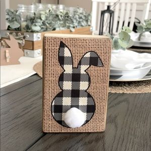 Bunny wooden sign